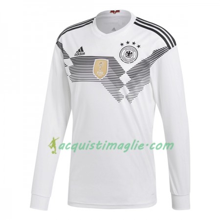 Divisa di Calcio Germania Prima Mondiali 2018 Manica Lunga